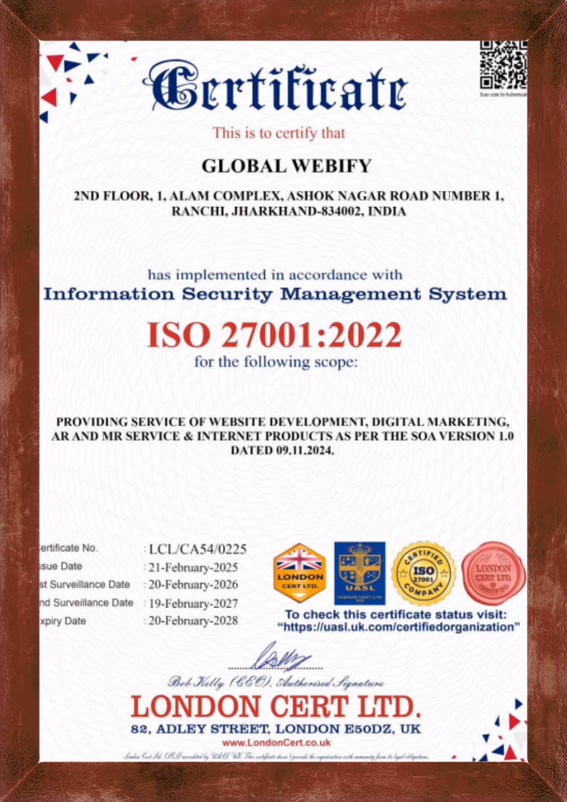 ISO 27001:2022 (Information Security)