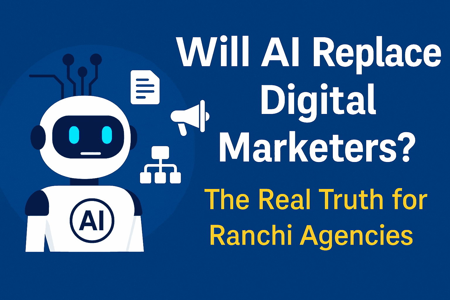 Will AI Replace Digital Marketers? The Real Truth for Ranchi Agencies - Global Webify Blog Will AI Replace Digital Marketers? The Real Truth for Ranchi Agencies
